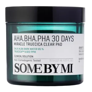Csak ma Some By Mi AHA BHA PHA 30 Days Miracle Truecica Clear Pad - Hámlasztó Korongok Problémás Bőrre 70db