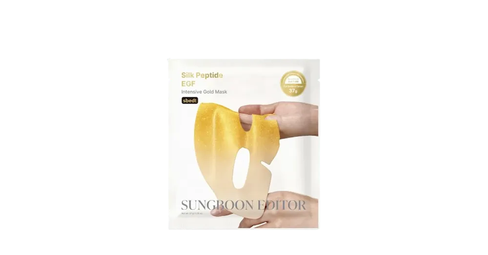 Biztonságos vásárlás Sungboon Editor Silk Peptide EGF Intensive Gold Mask – Bőrfeszesítő Fátyolmaszk 1db/37g