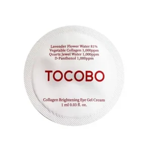 Tocobo Collagen Brightening Eye Gel Cream SAMPLE - Kollagénes és Retinolos Szemkörnyékápoló Gélkrém SAMPLE 1ml Expressz kézbesítés