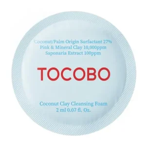 Kihagyhatatlan ajánlat Tocobo Coconut Clay Cleansing Foam SAMPLE - Kókuszos Agyagos Arctisztító Hab SAMPLE 2ml