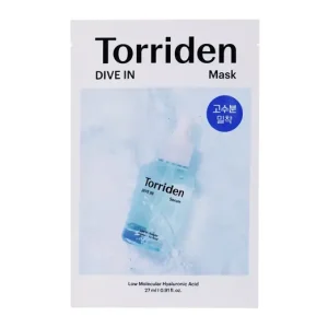 Azonnali szállítás Torriden DIVE-IN Low Molecule Hyaluronic Acid Mask - Pantenolos Maszk 1db/27ml