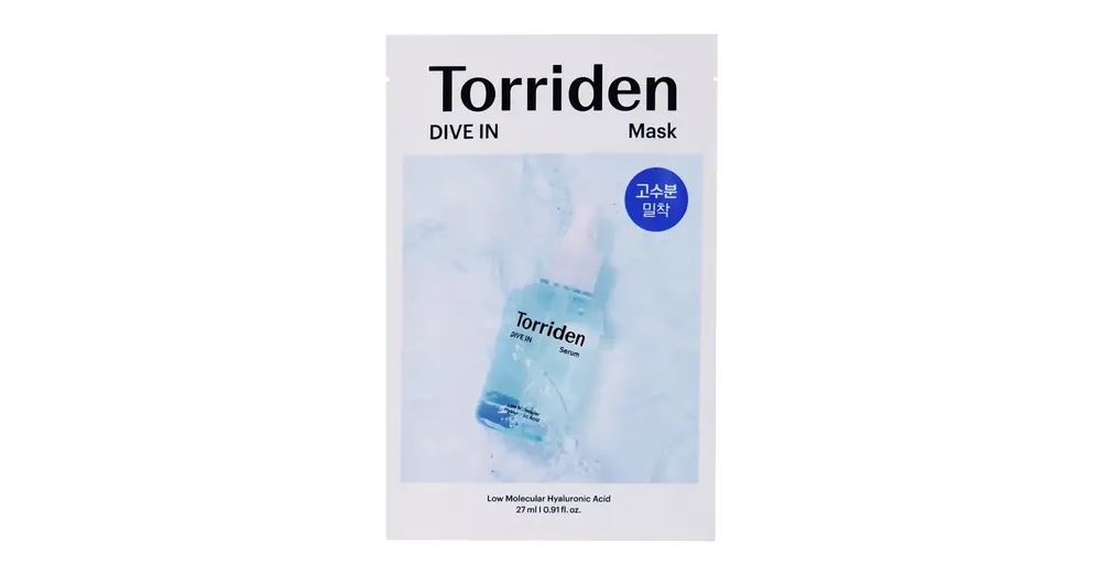 Azonnali szállítás Torriden DIVE-IN Low Molecule Hyaluronic Acid Mask - Pantenolos Maszk 1db/27ml