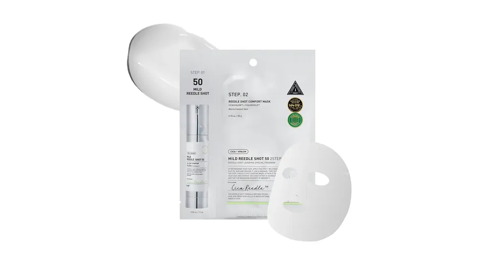 VT Cosmetics Mild Reedle Shot 50 2-Step Mask - Feszesítő Fátyolmaszk - 1.5g+25g Expressz kézbesítés