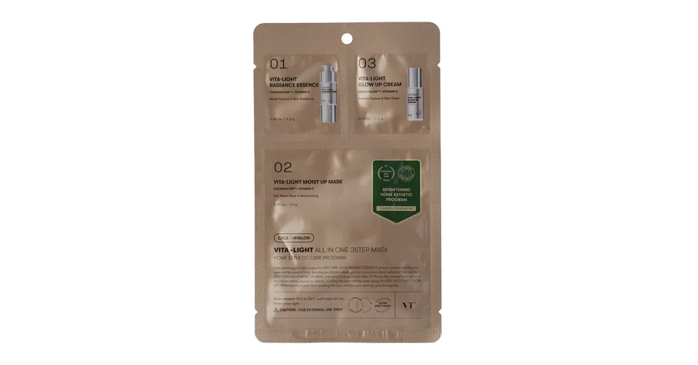VT Cosmetics Vita-Light All In One 3 Step Mask - Világosító Arcmaszk - 1.5g+1.5g+25g Ne maradj le