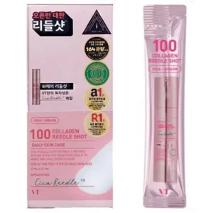 Expressz szállítás VT Cosmetics 100 Collagen Reedle Shot – Szérum Készlet Stiftben Mikrotűkkel És Kollagénnel 10dbx2ml