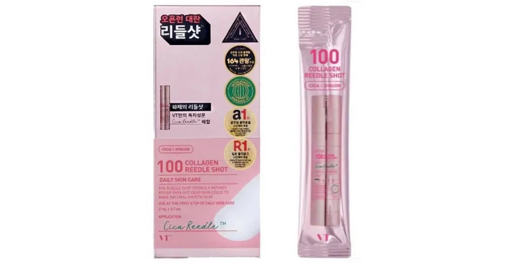 Expressz szállítás VT Cosmetics 100 Collagen Reedle Shot – Szérum Készlet Stiftben Mikrotűkkel És Kollagénnel 10dbx2ml