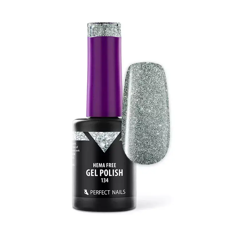 Outlet Perfect Nails Hema Free Gél Lakk 8ml - 134 Glam Silver