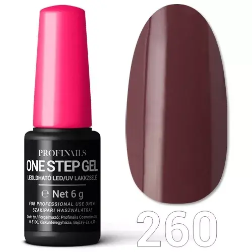 Profinails One Step Gel LED/UV lakkzs 6gr No.260 Rendeld meg most