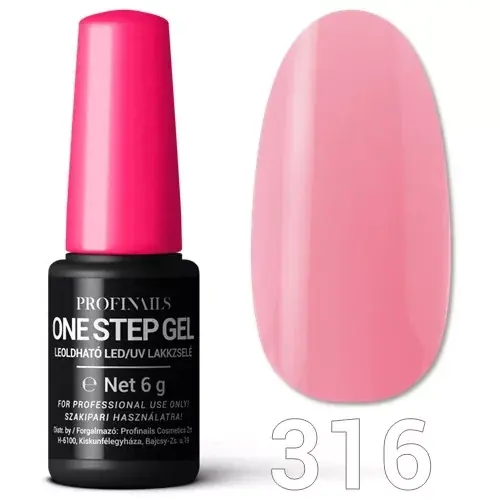 Exkluzív ajánlat Profinails One Step Gel LED/UV lakkzs 6gr No.316