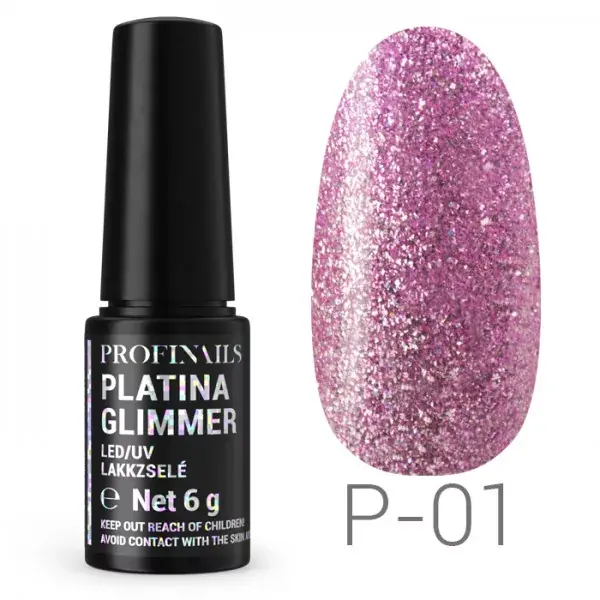Legkelendőbb Profinails Platina Glimmer LED/UV lakkzselé 6gr P-01