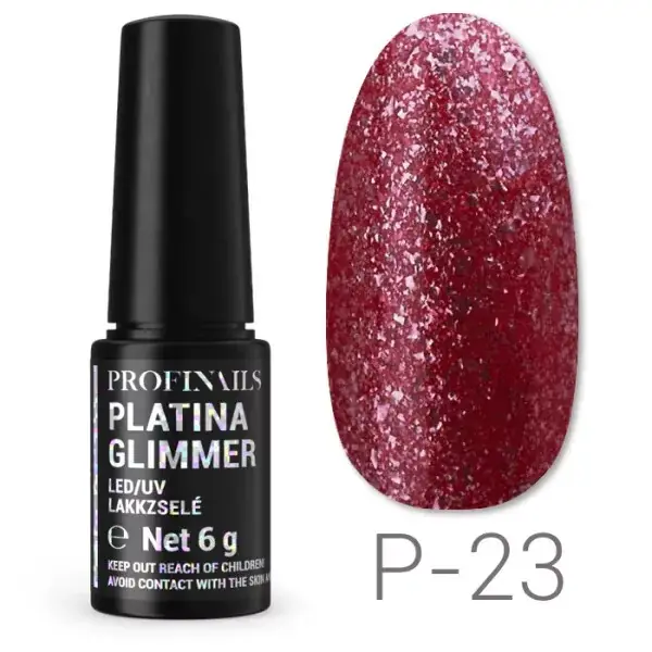 Azonnal elérhető Profinails Platina Glimmer LED/UV lakkzselé 6gr P-23