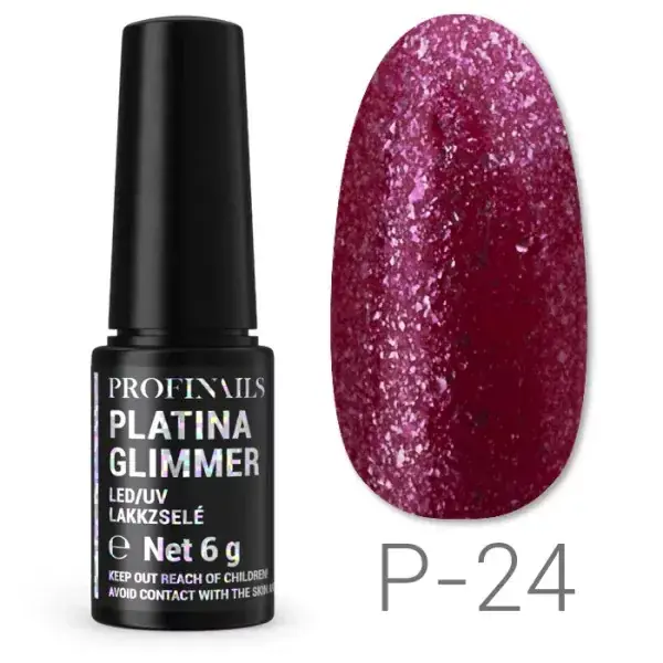 Olcsóbb Profinails Platina Glimmer LED/UV lakkzselé 6gr P-24