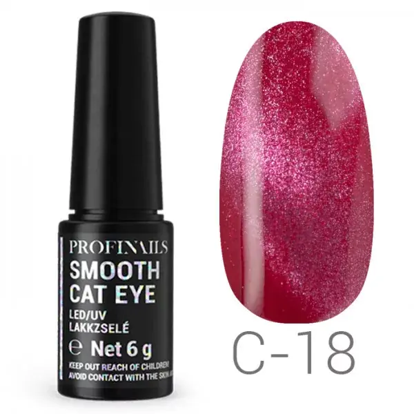 Profinails Smooth Cat Eye LED/UV lakkzselé 6gr C-18 Gyors szállítás
