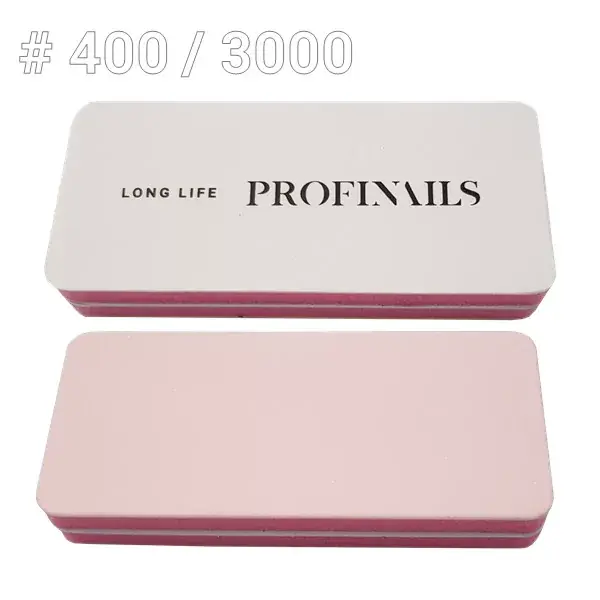 Árcsökkenés Profinails Pink Fehér 2 Oldalú Polír 400/3000