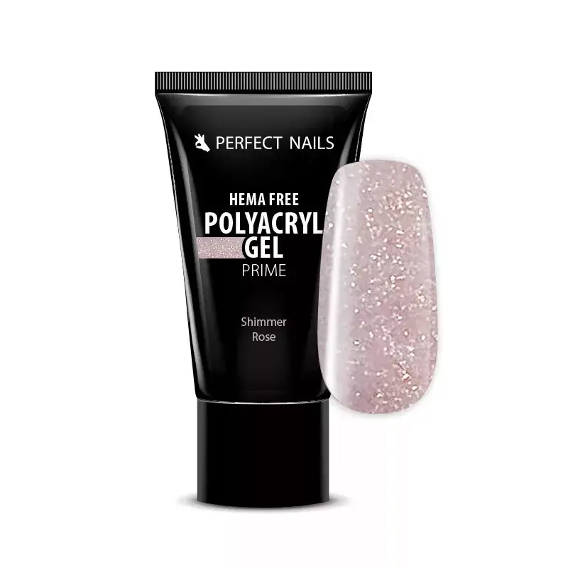 Perfect Nails PolyAcryl Gel Prime - Hema Free Tubusos Polygel - Shimmer Rose 30g Árengedmény