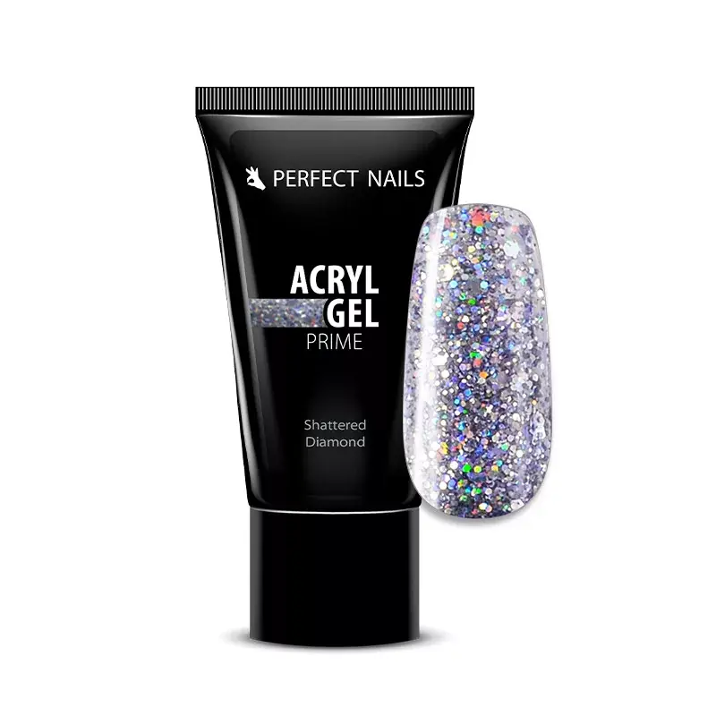 Nézd meg most Perfect Nails PolyAcryl Gel Prime - Tubusos Polygel 15g - Csillámos Shattered Diamond