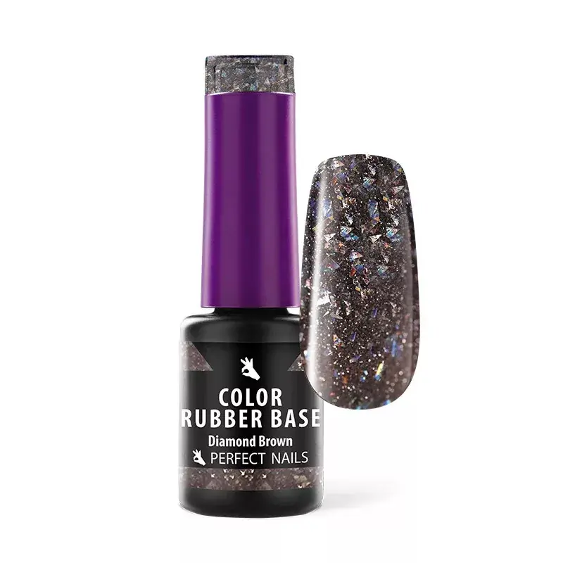Azonnali szállítás Perfect Nails Color Rubber Base Gel 4ml - Diamond Brown