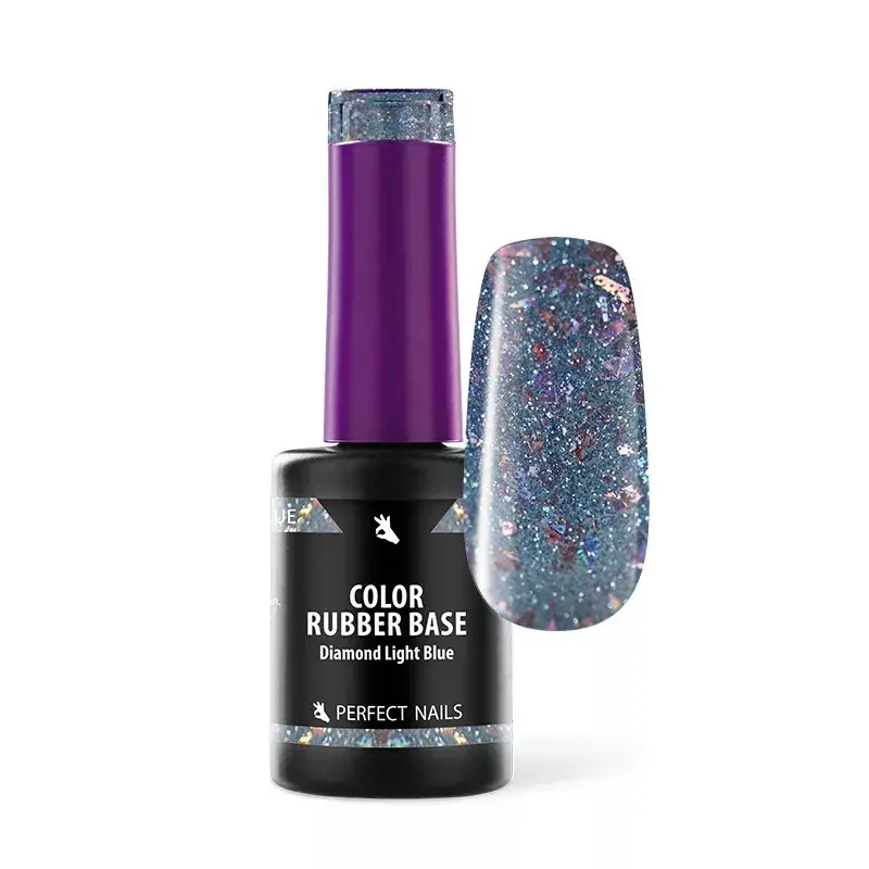 Legkelendőbb Perfect Nails Color Rubber Base Gel 8ml - Diamond Light Blue