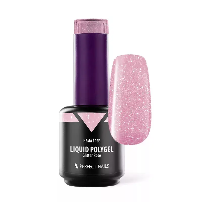 Outlet Perfect Nails Liquid Polygel - Glitter Rose 15ml