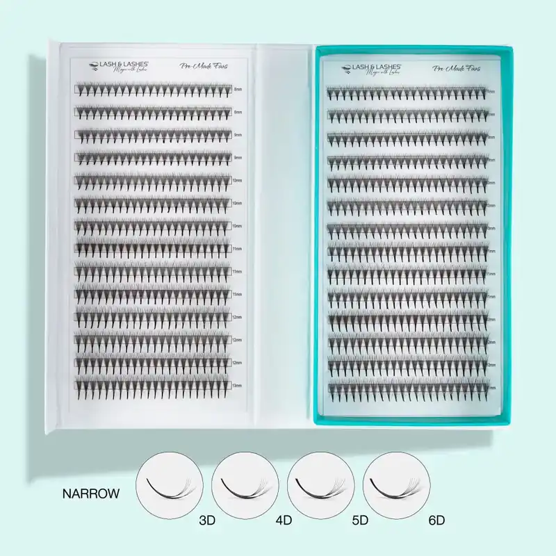Azonnal elérhető Lash and Lashes Pro Made Műszempilla - Dupla Tálca - 6D, 8-13mm Mix,0,07mm - CC-D ív