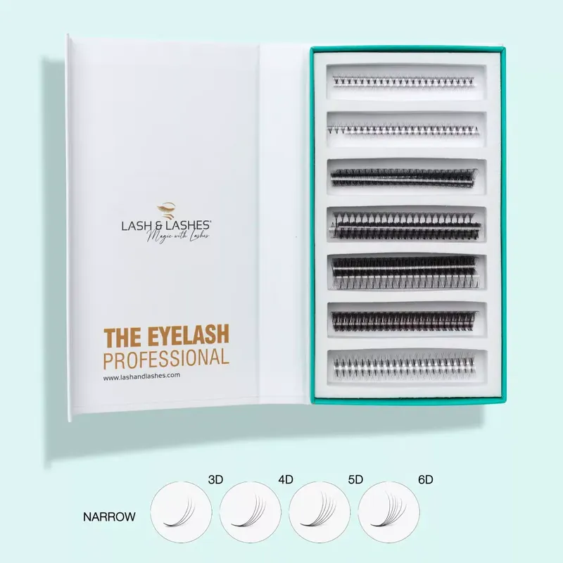 Akciós ár Lash and Lashes Pro Made Volume Rapid Fans Műszempilla - 4D, 7-13mm Mix, 0,07mm - D ív