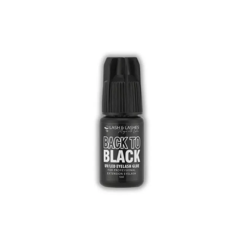 Lash and Lashes Back-To Black UV/LED Fekete Szempillaragasztó 5ml Biztonságos fizetés