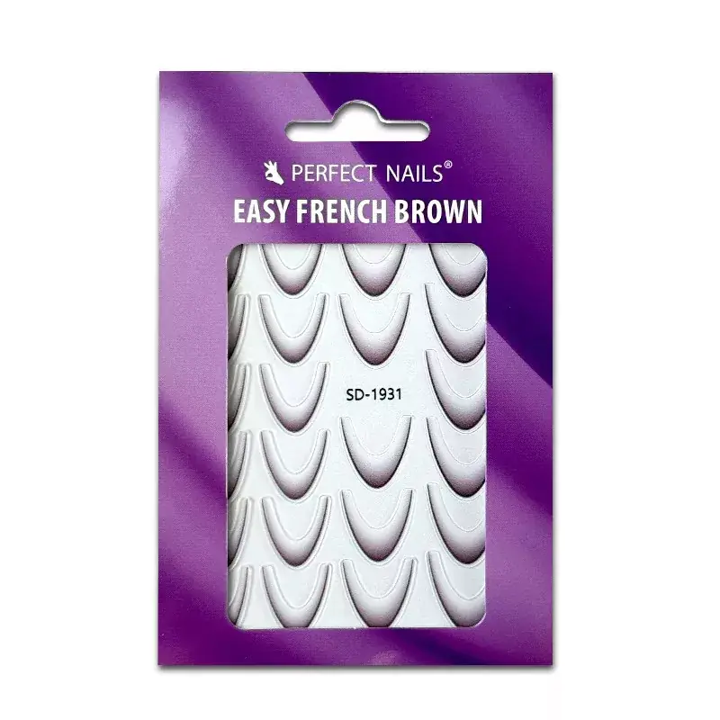 Vásárlói kedvenc Perfect Nails Körömmatrica - Easy French Brown