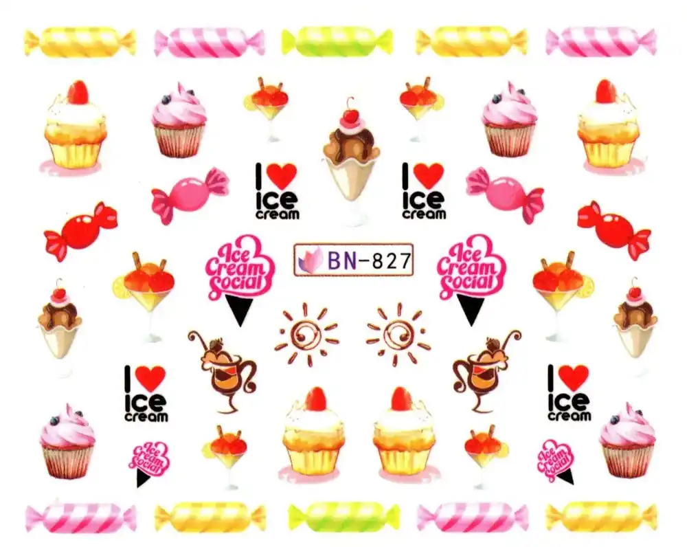 Körömmatrica Summer BN827 * Olcsóbb