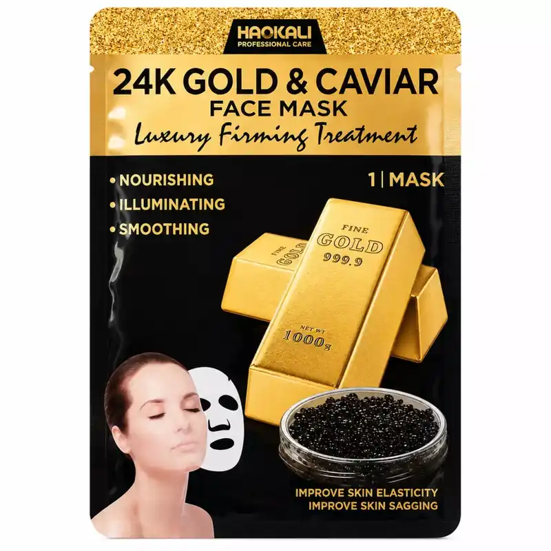 Szuper ajánlat Haokali Fátyolmaszk - 24 K Gold & Caviar