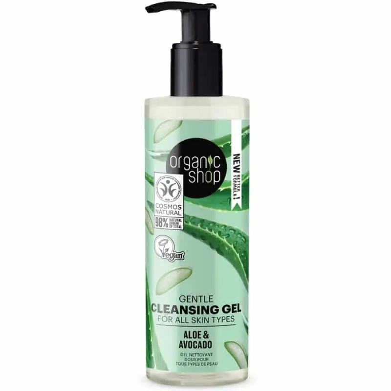 Biztonságos fizetés Organic Shop Gyengéd arctisztító gél aloe verával és avokádóval – 200ml