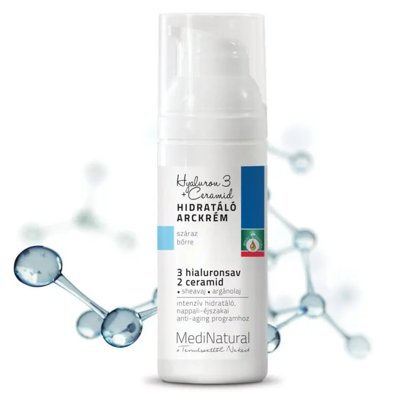 Medinatural Hyaluron 3 + Ceramid hidratáló arckrém – 50ml Olcsó