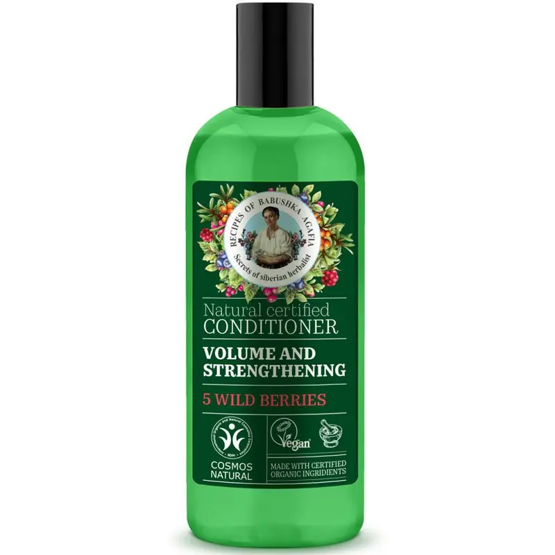 Kihagyhatatlan ajánlat Babushka Agafia Erősítő és volumennövelő hajkondicionáló 5-féle vadon termő bogyóval – 260ml