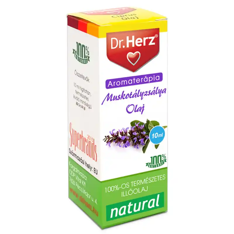 Dr. Herz Muskotályzsálya illóolaj – 10ml Újdonság