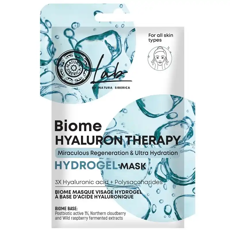 Natura Siberica Lab Biome Hyaluron Therapy Hidrogél arcmaszk poliszacharidokkal – 30g Gyors szállítás