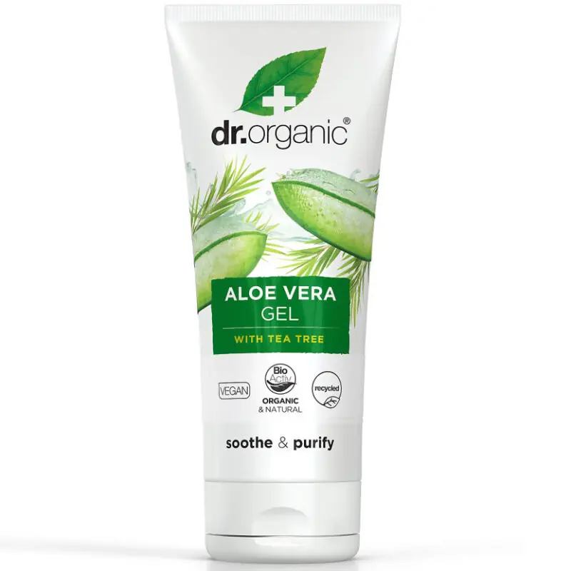 Dr. Organic bio aloe vera gél teafa olajjal – 200ml Korlátozott ajánlat