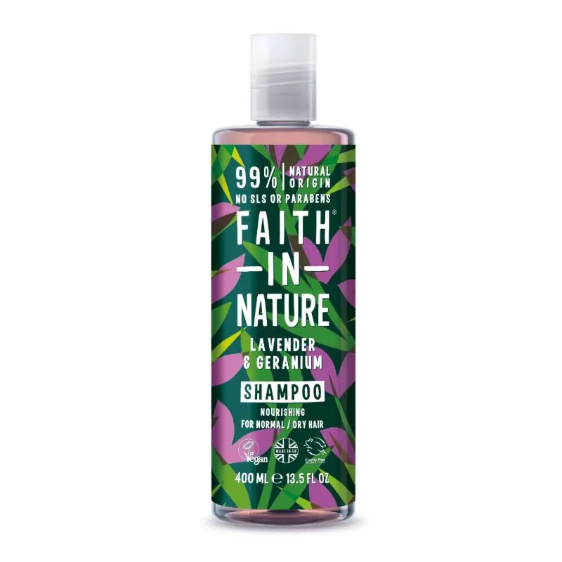 Exkluzív ajánlat Faith in Nature levendula és geránium sampon – 400 ml