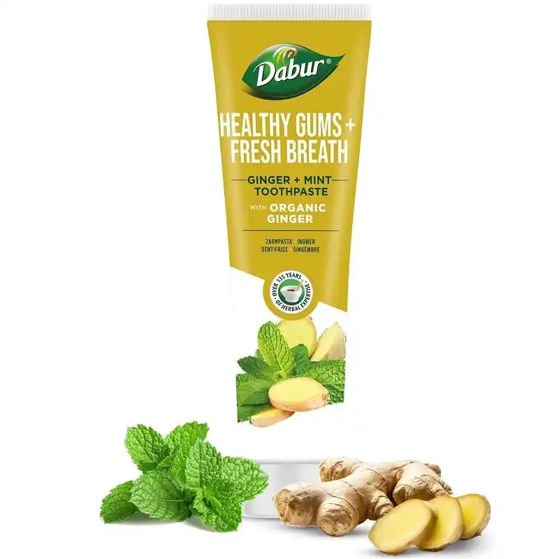 Azonnal elérhető Dabur Herbal fogkrém Gyömbér és Menta organikus gyömbérrel – 100ml
