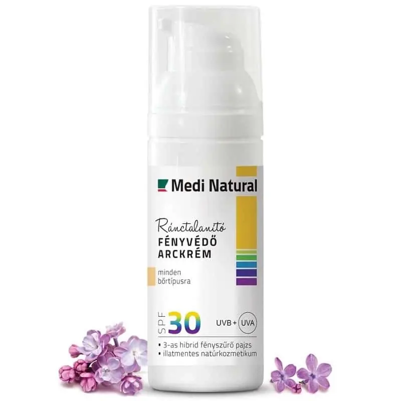Expressz szállítás Medinatural SPF30 Ránctalanító Fényvédő arckrém – 50ml
