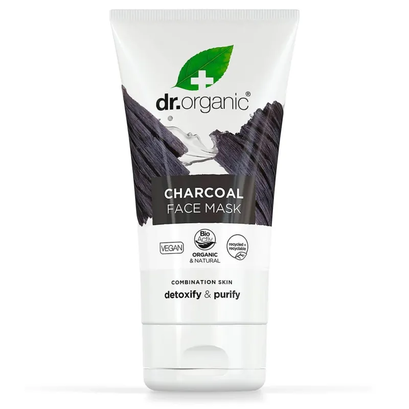 Szezonális akció Dr. Organic Charcoal Pórustisztító arcpakolás aktív szénnel – 125ml