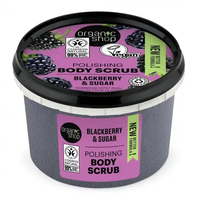 Biztonságos fizetés Organic Shop Polishing testradír szederrel és cukorral – 250ml