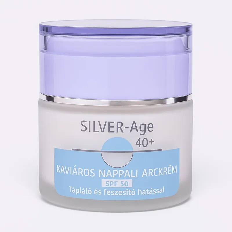SILVER-Age 40+ Kaviáros Tápláló Nappali arckrém SPF50 – 50ml Különleges ajánlat