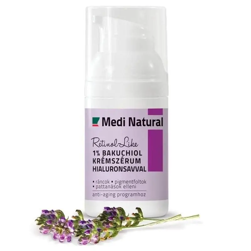 Csak ma Medinatural Retinol-Like 1% Bakuchiol krémszérum Hialuronsavval – 30ml