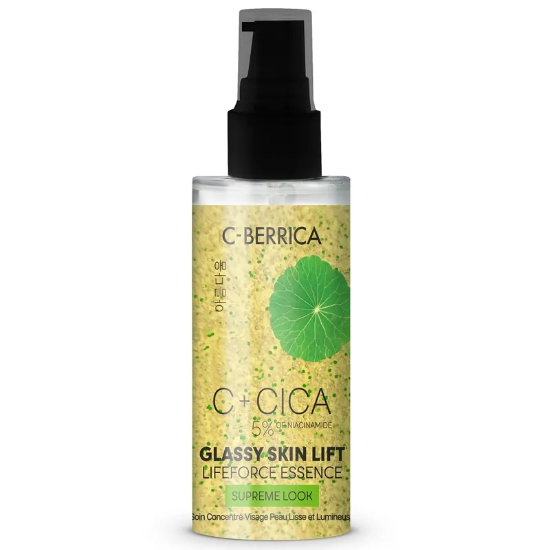 Bestseller Natura Siberica C-Berrica C+CICA Glassy skin lift vitalizáló esszencia niacinamiddal, centellával és homoktövissel – 50ml