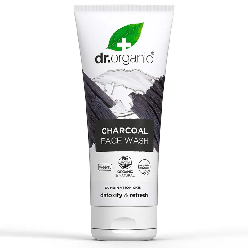 Dr. Organic Charcoal Mélytisztító arclemosó aktív szénnel – 200ml Prémium