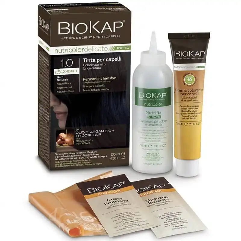 Biokap Nutricolor Rapid Tartós hajfesték Nr 1.0 fekete – 135ml Ne maradj le