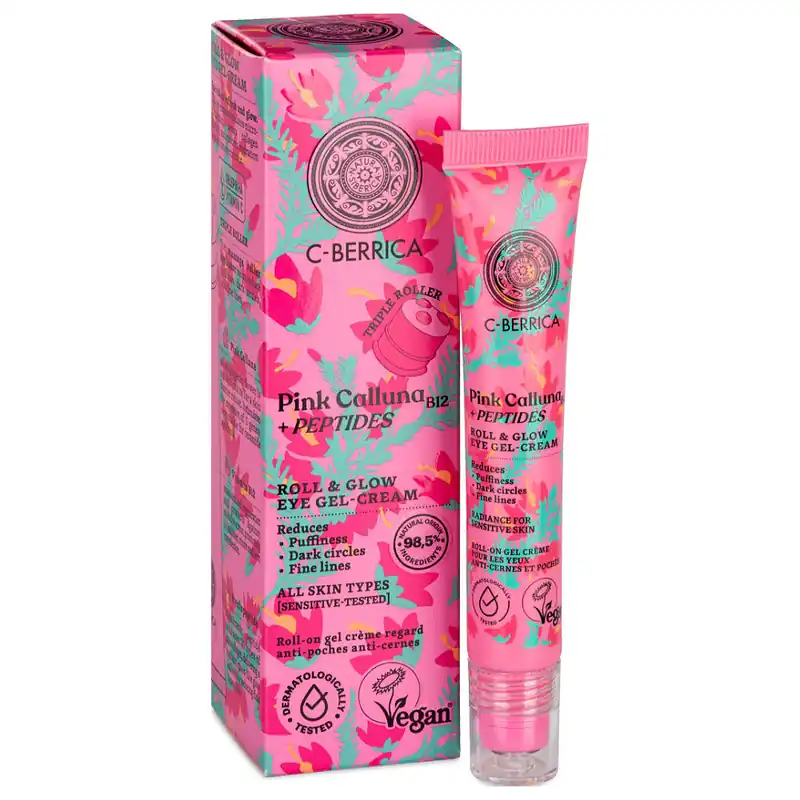 Azonnal elérhető Natura Siberica C-Berrica Pink Calluna Ragyogásfokozó Szemkörnyékápoló roll-on gélkrém – 20ml