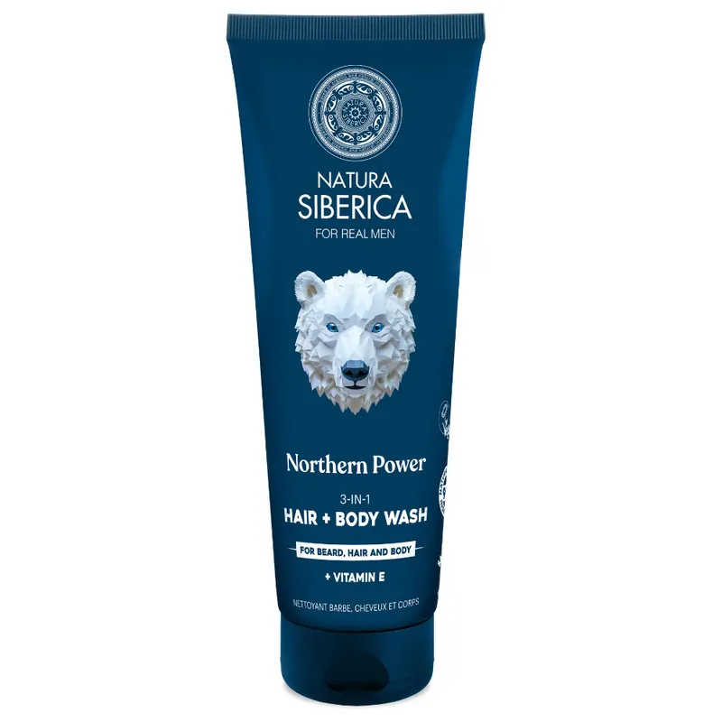 Szuper ajánlat Natura Siberica „Northern Power” 3 az 1-ben tusfürdő, haj- és szakállmosó férfiaknak – 200ml