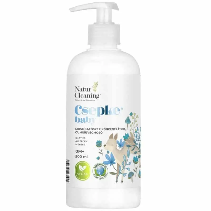 Biztonságos vásárlás NaturCleaning Csepke Baby mosogatószer koncentrátum, cumisüveg mosó 0m+ – 500ml