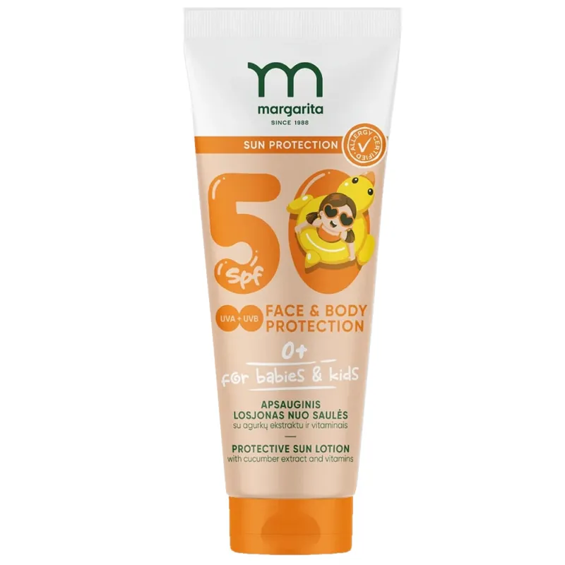 Margarita Napvédő krém uborkakivonattal babáknak SPF50 – 75ml Népszerű