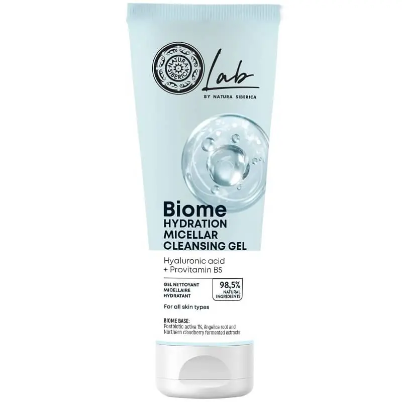 Azonnali szállítás Natura Siberica Lab Biome Hidratáló Micellás tisztító gél Hialuronsav + B5 provitamin – 140ml